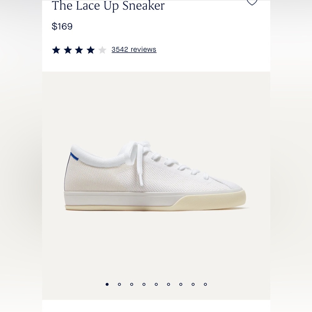 Rothy’s Lace Up Sneaker. Brand new. Never worn. Size 9. Color: Storm (grey).